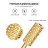 image:imageMelodySusie Safety Nail Drill Bits 332 Smooth Round Top Large Barrel Carbide Bits Suitable for Manicure Pedicure Cuticle Gel Polishing Beginners Bits Rose Gold Series BitS FineCrystal Red Heart Gold