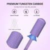 image:imageMelodySusie Safety Nail Drill Bits 332 Smooth Round Top Large Barrel Carbide Bits Suitable for Manicure Pedicure Cuticle Gel Polishing Beginners Bits Rose Gold Series BitS FineMacaron Purple