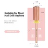 image:imageMelodySusie Safety Nail Drill Bits 332 Smooth Round Top Large Barrel Carbide Bits Suitable for Manicure Pedicure Cuticle Gel Polishing Beginners Bits Rose Gold Series BitS FineCrystal Rose Gold
