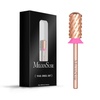 image:imageMelodySusie Safety Nail Drill Bits 332 Smooth Round Top Large Barrel Carbide Bits Suitable for Manicure Pedicure Cuticle Gel Polishing Beginners Bits Rose Gold Series BitS FinePurple