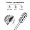 image:imageMelodySusie Safety Nail Drill Bits 332 Smooth Round Top Large Barrel Carbide Bits Suitable for Manicure Pedicure Cuticle Gel Polishing Beginners Bits Rose Gold Series BitS FineSilver