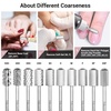 image:imageMelodySusie Safety Nail Drill Bits 332 Smooth Round Top Large Barrel Carbide Bits Suitable for Manicure Pedicure Cuticle Gel Polishing Beginners Bits Rose Gold Series BitS FineSilver