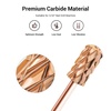 image:imageMelodySusie Safety Nail Drill Bits 332 Smooth Round Top Large Barrel Carbide Bits Suitable for Manicure Pedicure Cuticle Gel Polishing Beginners Bits Rose Gold Series BitS FinePurple