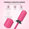 image:imageMelodySusie Safety Nail Drill Bits 332 Smooth Round Top Large Barrel Carbide Bits Suitable for Manicure Pedicure Cuticle Gel Polishing Beginners Bits Rose Gold Series BitS FinePink Blossom