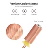 image:imageMelodySusie Safety Nail Drill Bits 332 Smooth Round Top Large Barrel Carbide Bits Suitable for Manicure Pedicure Cuticle Gel Polishing Beginners Bits Rose Gold Series BitS FineCrystal Rose Gold
