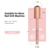 image:imageMelodySusie Safety Nail Drill Bits 332 Smooth Round Top Large Barrel Carbide Bits Suitable for Manicure Pedicure Cuticle Gel Polishing Beginners Bits Rose Gold Series BitS FinePurple