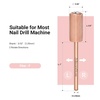 image:imageMelodySusie Safety Nail Drill Bits 332 Smooth Round Top Large Barrel Carbide Bits Suitable for Manicure Pedicure Cuticle Gel Polishing Beginners Bits Rose Gold Series BitS FineCrystal Rose Gold