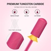 image:imageMelodySusie Safety Nail Drill Bits 332 Smooth Round Top Large Barrel Carbide Bits Suitable for Manicure Pedicure Cuticle Gel Polishing Beginners Bits Rose Gold Series BitS FinePink Blossom