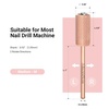 image:imageMelodySusie Safety Nail Drill Bits 332 Smooth Round Top Large Barrel Carbide Bits Suitable for Manicure Pedicure Cuticle Gel Polishing Beginners Bits Rose Gold Series BitS FineCrystal Rose Gold