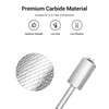 image:imageMelodySusie Safety Nail Drill Bits 332 Smooth Round Top Large Barrel Carbide Bits Suitable for Manicure Pedicure Cuticle Gel Polishing Beginners Bits Rose Gold Series BitS FineSilver