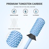 image:imageMelodySusie Safety Nail Drill Bits 332 Smooth Round Top Large Barrel Carbide Bits Suitable for Manicure Pedicure Cuticle Gel Polishing Beginners Bits Rose Gold Series BitS FineLight Blue