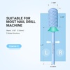 image:imageMelodySusie Safety Nail Drill Bits 332 Smooth Round Top Large Barrel Carbide Bits Suitable for Manicure Pedicure Cuticle Gel Polishing Beginners Bits Rose Gold Series BitS FineLight Blue