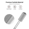 image:imageMelodySusie Safety Nail Drill Bits 332 Smooth Round Top Large Barrel Carbide Bits Suitable for Manicure Pedicure Cuticle Gel Polishing Beginners Bits Rose Gold Series BitS FineSilver