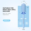 image:imageMelodySusie Safety Nail Drill Bits 332 Smooth Round Top Large Barrel Carbide Bits Suitable for Manicure Pedicure Cuticle Gel Polishing Beginners Bits Rose Gold Series BitS FineLight Blue