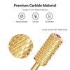 image:imageMelodySusie Safety Nail Drill Bits 332 Smooth Round Top Large Barrel Carbide Bits Suitable for Manicure Pedicure Cuticle Gel Polishing Beginners Bits Rose Gold Series BitS FineCrystal Red Heart Gold