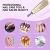 image:imageMelodySusie Safety Nail Drill Bits 332 Smooth Round Top Large Barrel Carbide Bits Suitable for Manicure Pedicure Cuticle Gel Polishing Beginners Bits Rose Gold Series BitS FineMacaron Purple