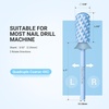 image:imageMelodySusie Safety Nail Drill Bits 332 Smooth Round Top Large Barrel Carbide Bits Suitable for Manicure Pedicure Cuticle Gel Polishing Beginners Bits Rose Gold Series BitS FineLight Blue
