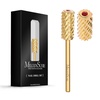 image:imageMelodySusie Safety Nail Drill Bits 332 Smooth Round Top Large Barrel Carbide Bits Suitable for Manicure Pedicure Cuticle Gel Polishing Beginners Bits Rose Gold Series BitS FineCrystal Red Heart Gold