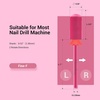 image:imageMelodySusie Safety Nail Drill Bits 332 Smooth Round Top Large Barrel Carbide Bits Suitable for Manicure Pedicure Cuticle Gel Polishing Beginners Bits Rose Gold Series BitS FinePink Blossom