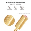 image:imageMelodySusie Safety Nail Drill Bits 332 Smooth Round Top Large Barrel Carbide Bits Suitable for Manicure Pedicure Cuticle Gel Polishing Beginners Bits Rose Gold Series BitS FineCrystal Red Heart Gold