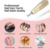 image:imageMelodySusie Safety Nail Drill Bits 332 Smooth Round Top Large Barrel Carbide Bits Suitable for Manicure Pedicure Cuticle Gel Polishing Beginners Bits Rose Gold Series BitS FineSilver