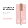 image:imageMelodySusie Safety Nail Drill Bits 332 Smooth Round Top Large Barrel Carbide Bits Suitable for Manicure Pedicure Cuticle Gel Polishing Beginners Bits Rose Gold Series BitS FinePurple