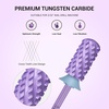 image:imageMelodySusie Safety Nail Drill Bits 332 Smooth Round Top Large Barrel Carbide Bits Suitable for Manicure Pedicure Cuticle Gel Polishing Beginners Bits Rose Gold Series BitS FineMacaron Purple