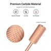 image:imageMelodySusie Safety Nail Drill Bits 332 Smooth Round Top Large Barrel Carbide Bits Suitable for Manicure Pedicure Cuticle Gel Polishing Beginners Bits Rose Gold Series BitS FineCrystal Rose Gold
