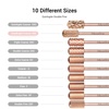 image:imageMelodySusie Safety Nail Drill Bits 332 Smooth Round Top Large Barrel Carbide Bits Suitable for Manicure Pedicure Cuticle Gel Polishing Beginners Bits Rose Gold Series BitS FinePurple