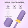 image:imageMelodySusie Safety Nail Drill Bits 332 Smooth Round Top Large Barrel Carbide Bits Suitable for Manicure Pedicure Cuticle Gel Polishing Beginners Bits Rose Gold Series BitS FineMacaron Purple