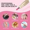 image:imageMelodySusie Safety Nail Drill Bits 332 Smooth Round Top Large Barrel Carbide Bits Suitable for Manicure Pedicure Cuticle Gel Polishing Beginners Bits Rose Gold Series BitS FinePink Blossom