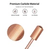 image:imageMelodySusie Safety Nail Drill Bits 332 Smooth Round Top Large Barrel Carbide Bits Suitable for Manicure Pedicure Cuticle Gel Polishing Beginners Bits Rose Gold Series BitS FinePurple