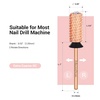 image:imageMelodySusie Safety Nail Drill Bits 332 Smooth Round Top Large Barrel Carbide Bits Suitable for Manicure Pedicure Cuticle Gel Polishing Beginners Bits Rose Gold Series BitS FineCrystal Rose Gold