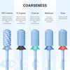 image:imageMelodySusie Safety Nail Drill Bits 332 Smooth Round Top Large Barrel Carbide Bits Suitable for Manicure Pedicure Cuticle Gel Polishing Beginners Bits Rose Gold Series BitS FineLight Blue
