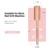 image:imageMelodySusie Safety Nail Drill Bits 332 Smooth Round Top Large Barrel Carbide Bits Suitable for Manicure Pedicure Cuticle Gel Polishing Beginners Bits Rose Gold Series BitS FineCrystal Rose Gold