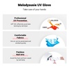 image:imageMelodySusie UV Gloves for Gel Nail Lamp Professional UPF50 UV Protection Gloves for Manicures Nail Art Skin Care Fingerless Anti UV Glove Protect Hands from UV Harm PinkCwhite