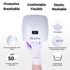 image:imageMelodySusie UV Gloves for Gel Nail Lamp Professional UPF50 UV Protection Gloves for Manicures Nail Art Skin Care Fingerless Anti UV Glove Protect Hands from UV Harm PinkCwhite