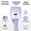 image:imageMelodySusie UV Gloves for Gel Nail Lamp Professional UPF50 UV Protection Gloves for Manicures Nail Art Skin Care Fingerless Anti UV Glove Protect Hands from UV Harm PinkBaby Blue