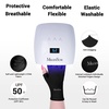 image:imageMelodySusie UV Gloves for Gel Nail Lamp Professional UPF50 UV Protection Gloves for Manicures Nail Art Skin Care Fingerless Anti UV Glove Protect Hands from UV Harm PinkAblack