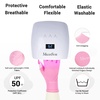 image:imageMelodySusie UV Gloves for Gel Nail Lamp Professional UPF50 UV Protection Gloves for Manicures Nail Art Skin Care Fingerless Anti UV Glove Protect Hands from UV Harm PinkEpink