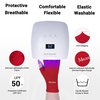 image:imageMelodySusie UV Gloves for Gel Nail Lamp Professional UPF50 UV Protection Gloves for Manicures Nail Art Skin Care Fingerless Anti UV Glove Protect Hands from UV Harm PinkRed