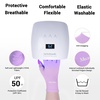 image:imageMelodySusie UV Gloves for Gel Nail Lamp Professional UPF50 UV Protection Gloves for Manicures Nail Art Skin Care Fingerless Anti UV Glove Protect Hands from UV Harm PinkDpurple