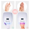 image:imageMelodySusie UV Gloves for Gel Nail Lamp Professional UPF50 UV Protection Gloves for Manicures Nail Art Skin Care Fingerless Anti UV Glove Protect Hands from UV Harm PinkCwhite