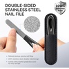 image:imageMelodySusie Wide Jaw Opening Nail Clippers Toenail Clippers for Seniors Thick Nails Angled Head Large Nail Clippers for Men Women with Nail File Fingernail Cutter with Catcher Long Handle BlackAngled Nail Clipper  Nail File