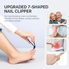 image:imageMelodySusie Wide Jaw Opening Nail Clippers Toenail Clippers for Seniors Thick Nails Angled Head Large Nail Clippers for Men Women with Nail File Fingernail Cutter with Catcher Long Handle BlackAngled Nail Clipper  Nail File