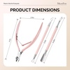 image:imageMelodysusie 3Pcs Cuticle Trimmer Set with DualEnded Cuticle Pusher and Cuticle Remover Stainless Steel Nail Cuticle Nipper Set Pedicure Manicure Tools for Home Salon3Pcs Cuticle Tools Set