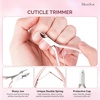 image:imageMelodysusie 4 in 1 Acrylic Nail Clippers Set with Cuticle Trimmer and DualEnded Cuticle Pusher Remover Stainless Steel Acrylic Nail Cutter Set Pedicure Manicure Acrylic Nail Tools for Home SalonLight Pink