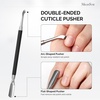 image:imageMelodysusie 4 in 1 Acrylic Nail Clippers Set with Cuticle Trimmer and DualEnded Cuticle Pusher Remover Stainless Steel Acrylic Nail Cutter Set Pedicure Manicure Acrylic Nail Tools for Home SalonB4pcs Black Set
