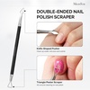 image:imageMelodysusie 4 in 1 Acrylic Nail Clippers Set with Cuticle Trimmer and DualEnded Cuticle Pusher Remover Stainless Steel Acrylic Nail Cutter Set Pedicure Manicure Acrylic Nail Tools for Home SalonB4pcs Black Set