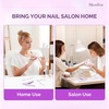 image:imageMelodysusie 4 in 1 Acrylic Nail Clippers Set with Cuticle Trimmer and DualEnded Cuticle Pusher Remover Stainless Steel Acrylic Nail Cutter Set Pedicure Manicure Acrylic Nail Tools for Home SalonPurple